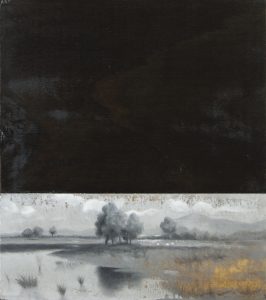 Giuseppe Vassallo, P.S. Stagnone o omaggio ad F.J. - olio su tavola - 31 x 35 cm - 2017
