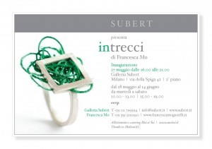 Francesca Mo inaugura “intrecci” presso la Galleria Subert di Milano