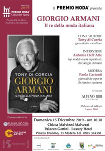 Locandina libro - Giorgio Armani il re della moda italiana